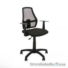 Детское кресло Nowy Styl Fox GTS ОН/3, 45х39х92-110 см, эргономическая спинка, подьемно-поворотный, ZT-25, черный